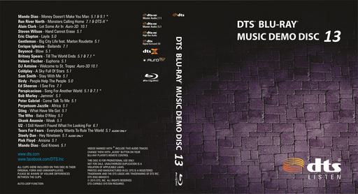 DTS蓝光音乐演示碟 13 2015 DTS Music Demo Disc 13 DTS-X DTX-ES DTS-HDMA 7.1《ISO 23.1G》