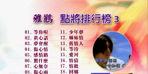 群星 – 雅鹂点将排行榜3[KTV][DVDNRG][3.73G]