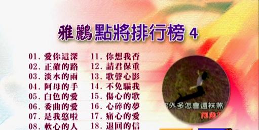 群星 – 雅鹂点将排行榜4[KTV][NRG][4.19G]