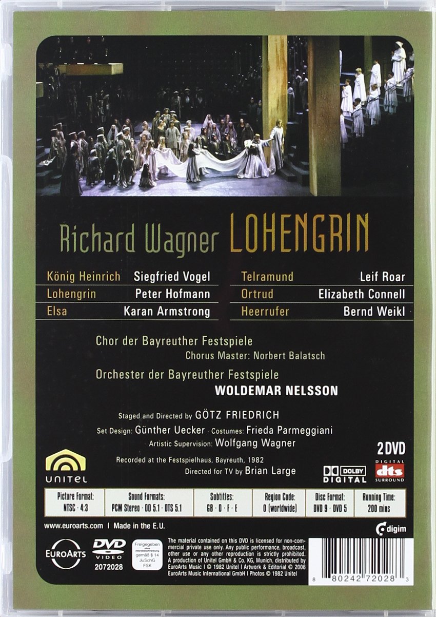 瓦格纳 - 罗恩格林 1982年拜罗伊特音乐节 沃尔德玛·尼尔森指挥 Richard Wagner Lohengrin - 1982 Bayreuth Festival [2DVD-ISO 11.5G]
