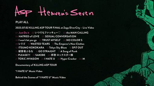 ASP – KiLLiNG ASP TOUR FiNAL at ZEPP DIVERCITY 2023 [BDISO 39.9GB]