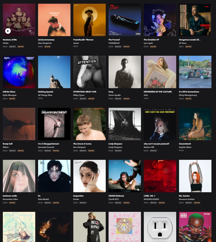 Tidal专辑 - 流行和摇滚音乐Hires新专合集2022-4-15[MQA/FLAC/24bit]
